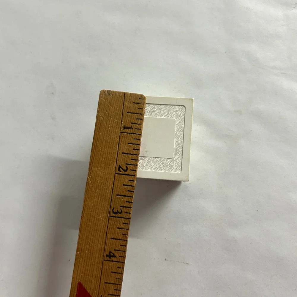 Meyer Jewelers Vintage Ring Box Small White Turquoise Velvet Mid Century Modern